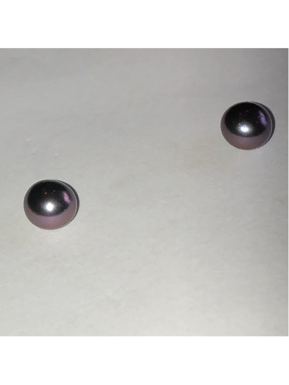 Classic Purple Genuine Pearl Dainty Stud Earrings